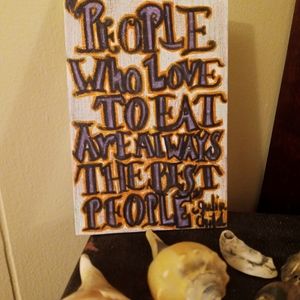 Julia Child quote on canvas